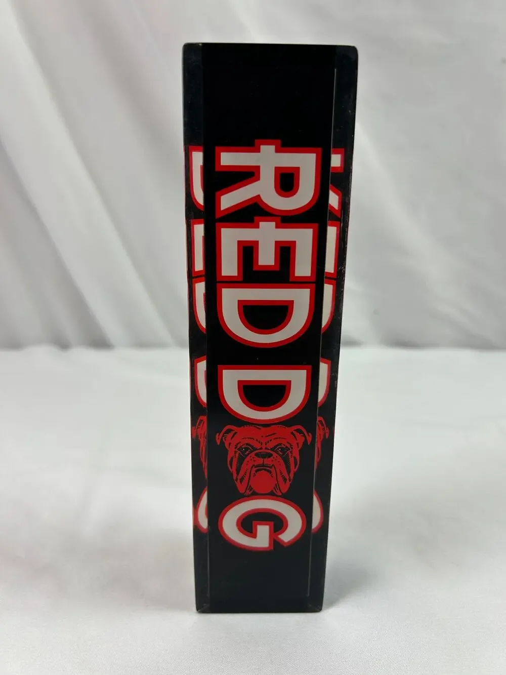 Vintage Red Dog Beer Tap Handle 1990s 3 Sided Acrylic Plank Road Brewery
